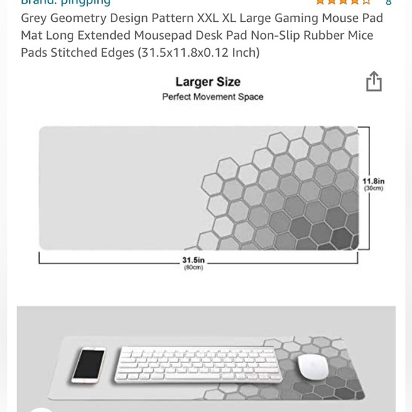 GAMING MOUSE PAD…NWT - Picture 7 of 7